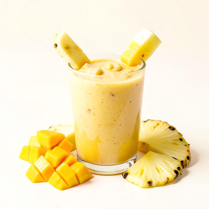 Mango Tango smoothie made with Mango, Pineapple, Banana